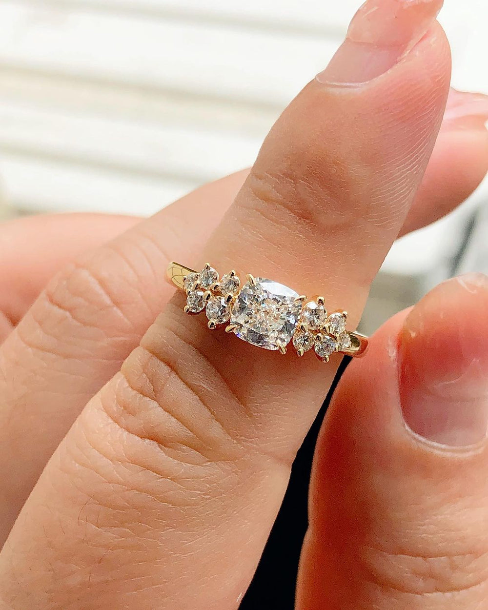 Cushion Cut Labgrown Engagement Ring