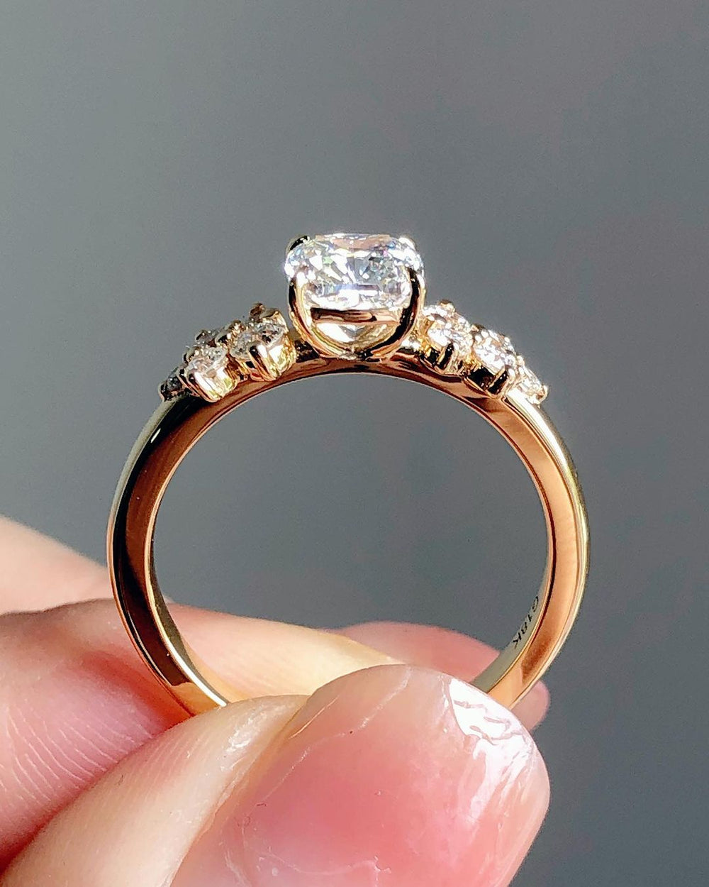 Cushion Cut Labgrown Engagement Ring