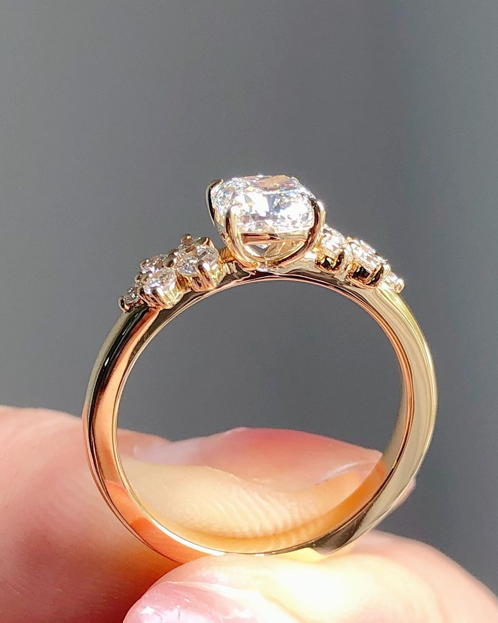Cushion Cut Labgrown Engagement Ring