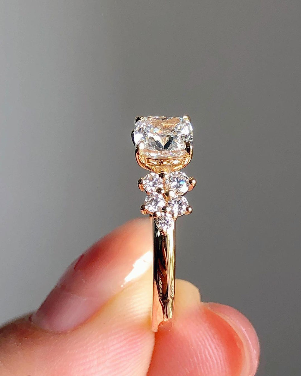 Cushion Cut Labgrown Engagement Ring
