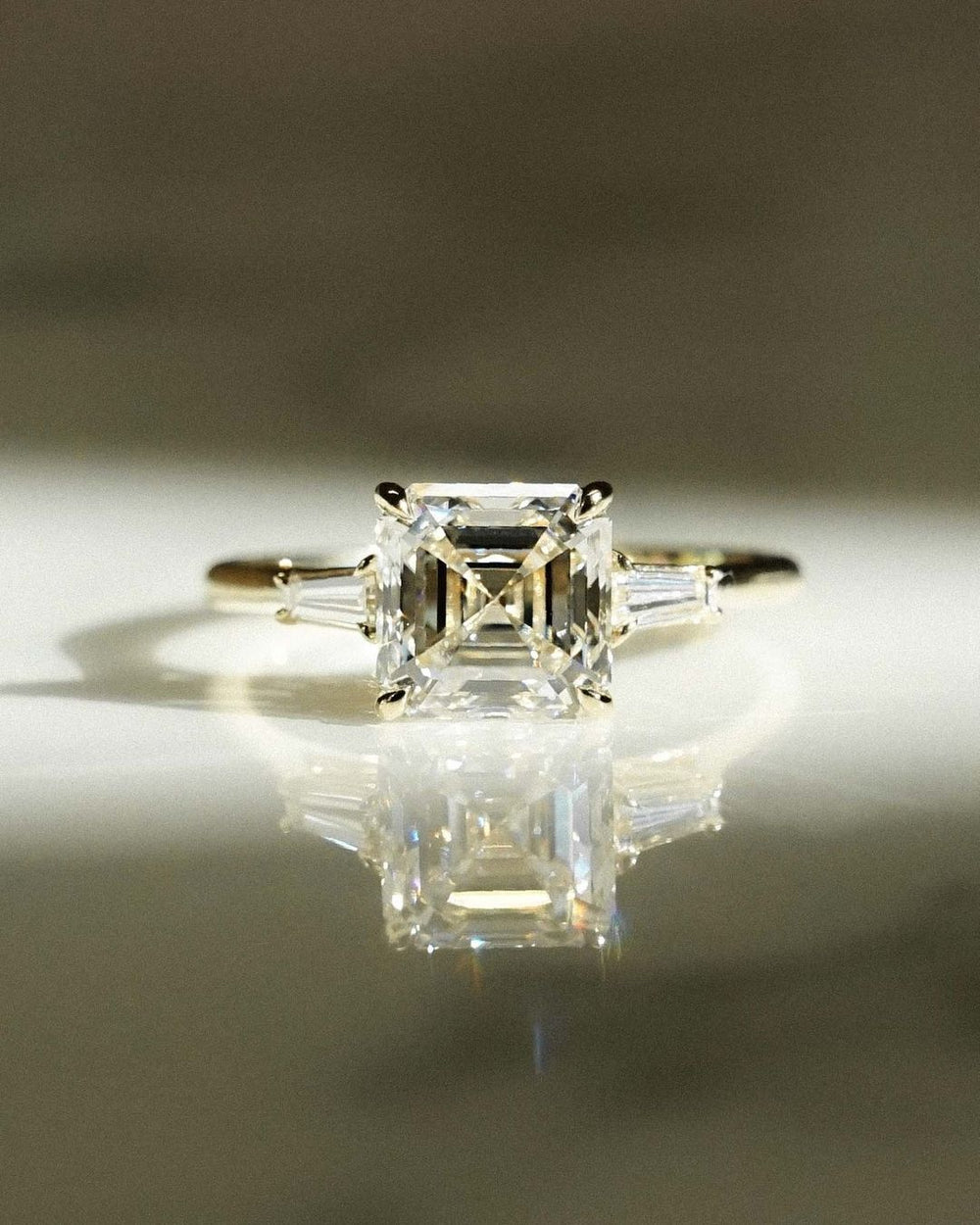 Asscher Cut Labgrown Engagement Ring
