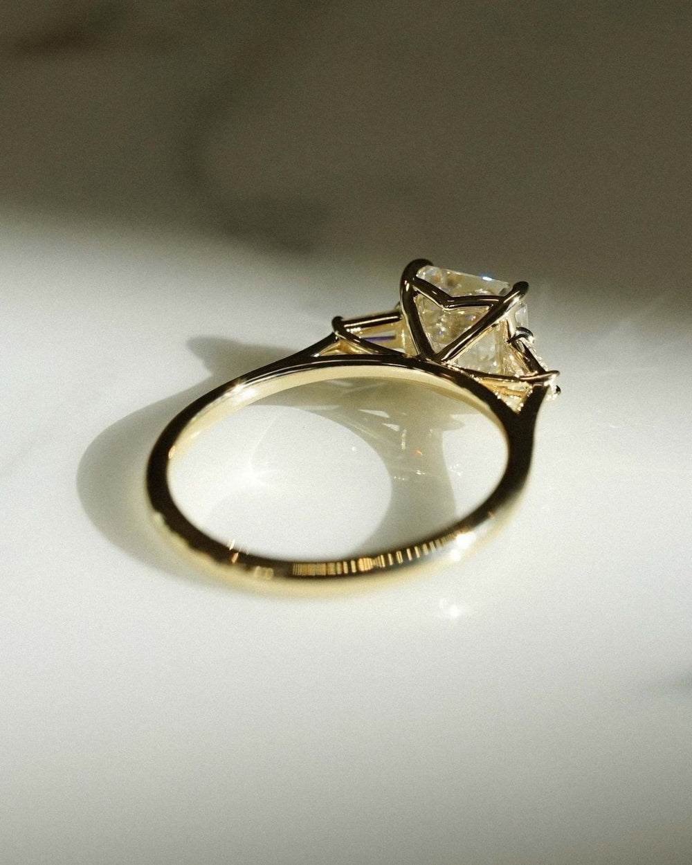 Asscher Cut Labgrown Engagement Ring