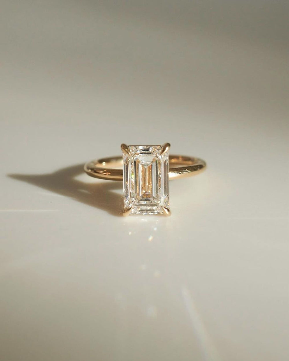Emerald Cut Labgrown Engagement Ring, Emerald Cut Ring