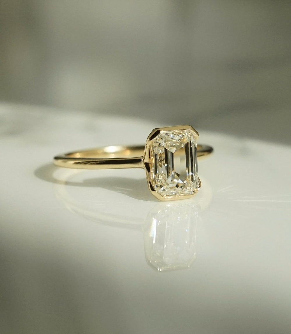 Emerald Cut Labgrown Engagement Ring