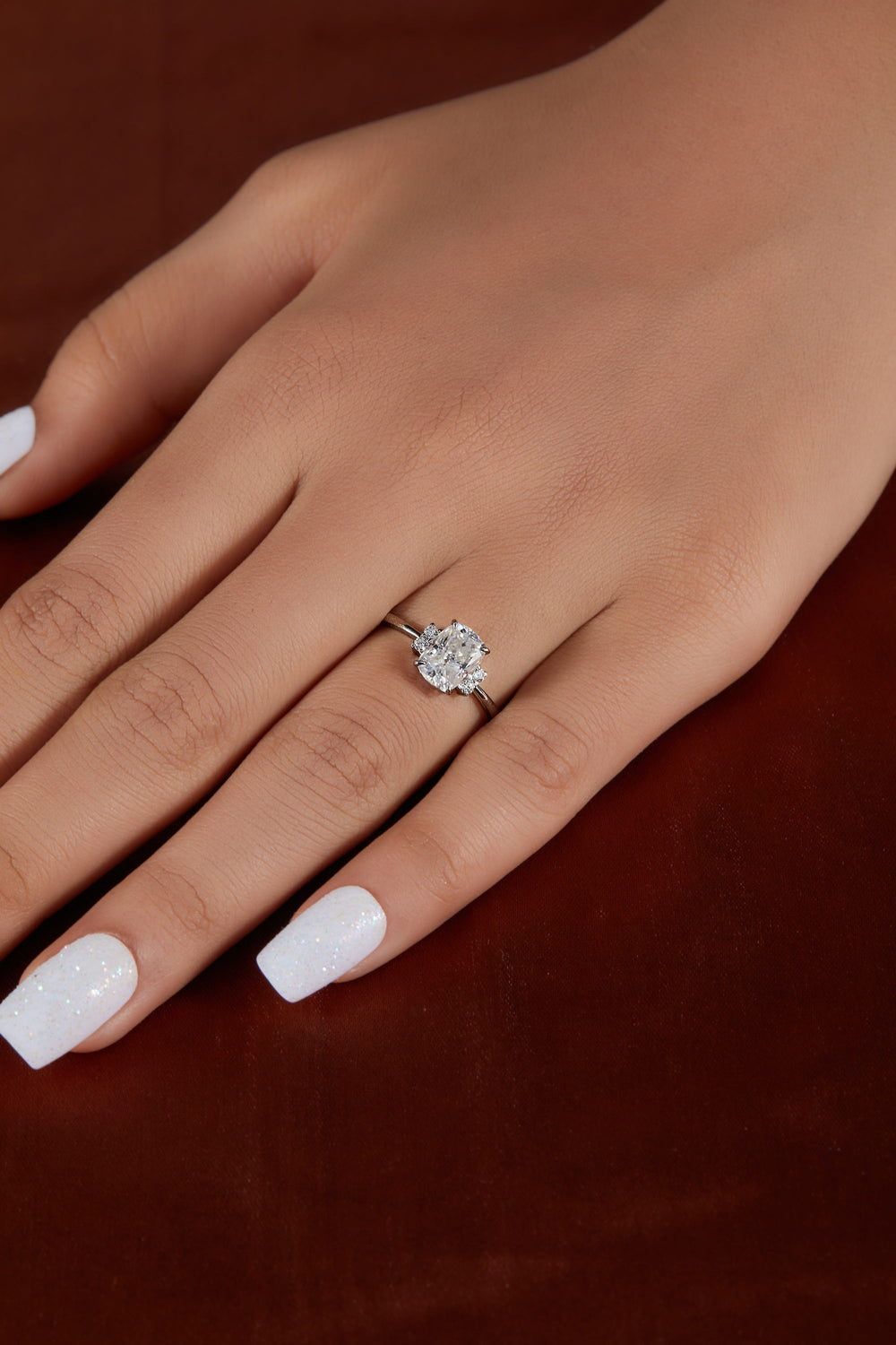 Cushion Cut Labgrown Engagement Ring