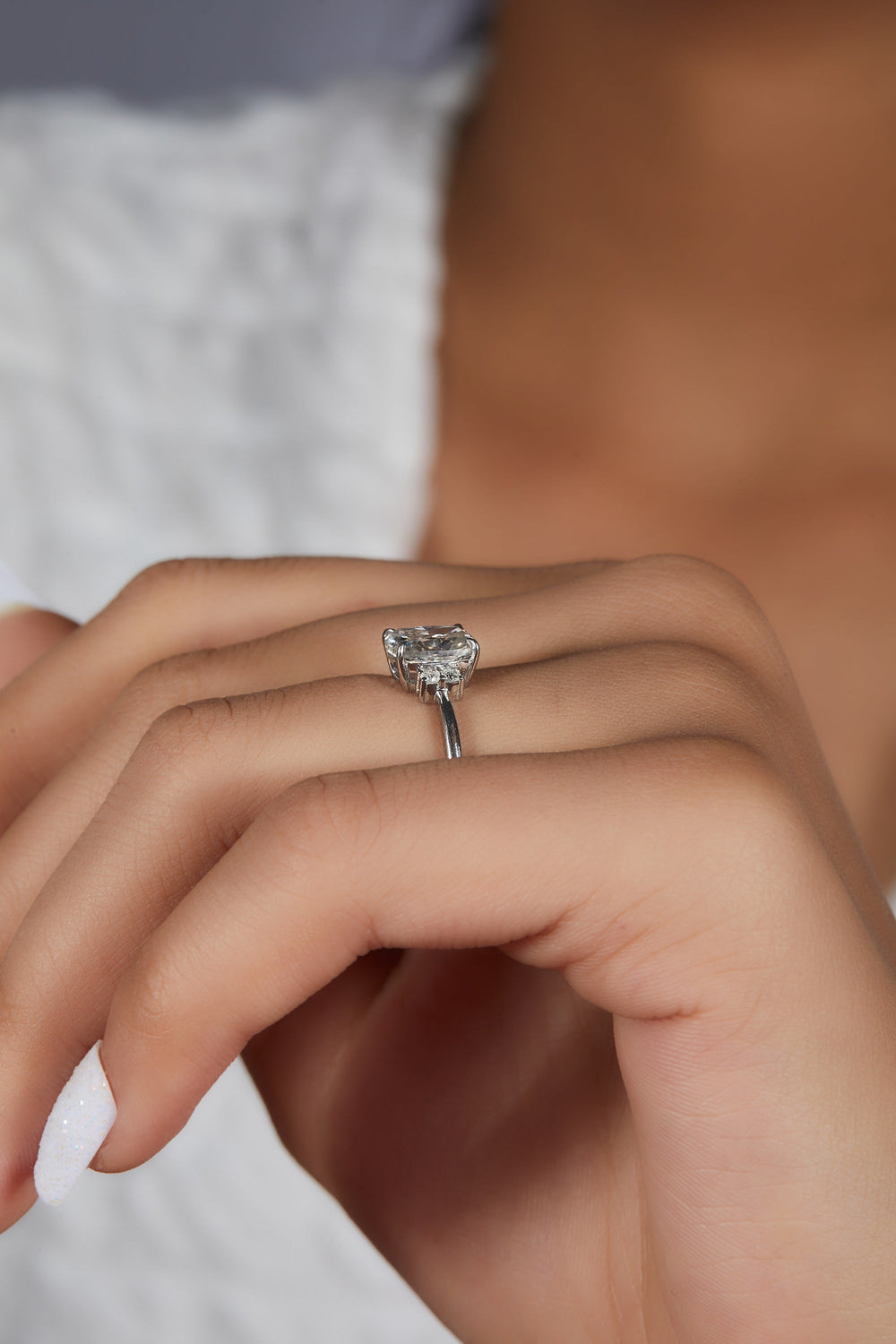 Cushion Cut Labgrown Engagement Ring