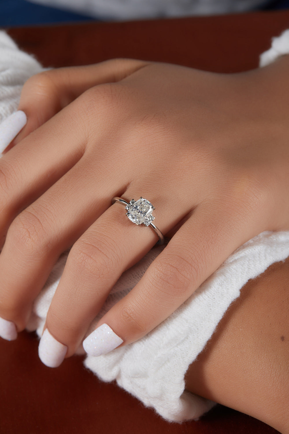 Cushion Cut Labgrown Engagement Ring