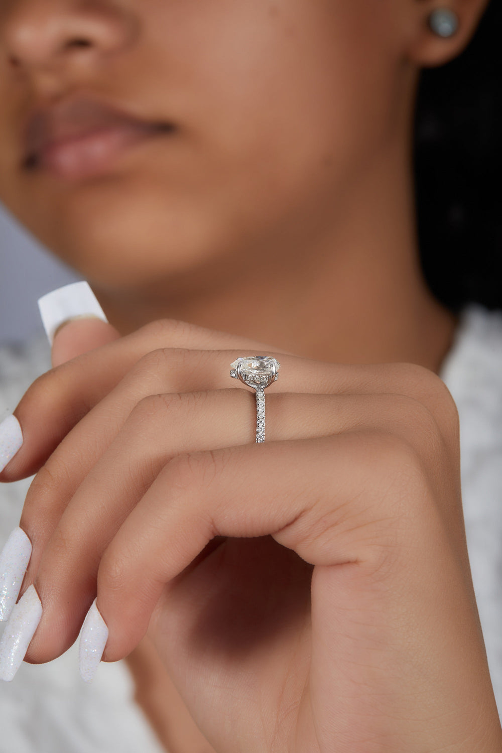 Elongated Pear Cut Labgrown Ring