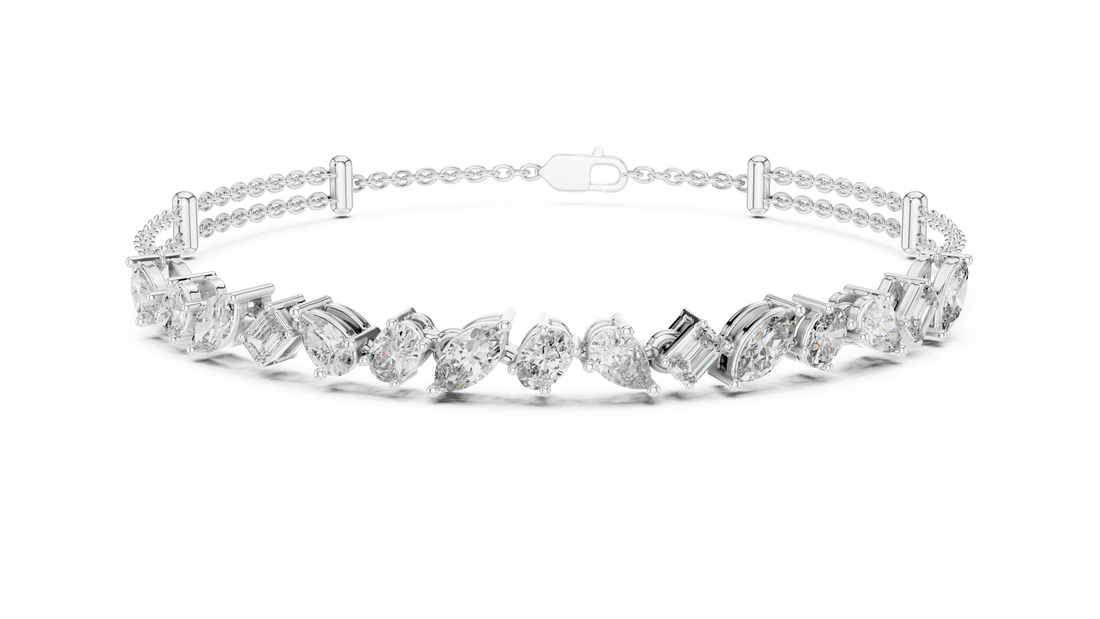 Symphony of Shapes Diamond Bracelet - Seraphine Jewels