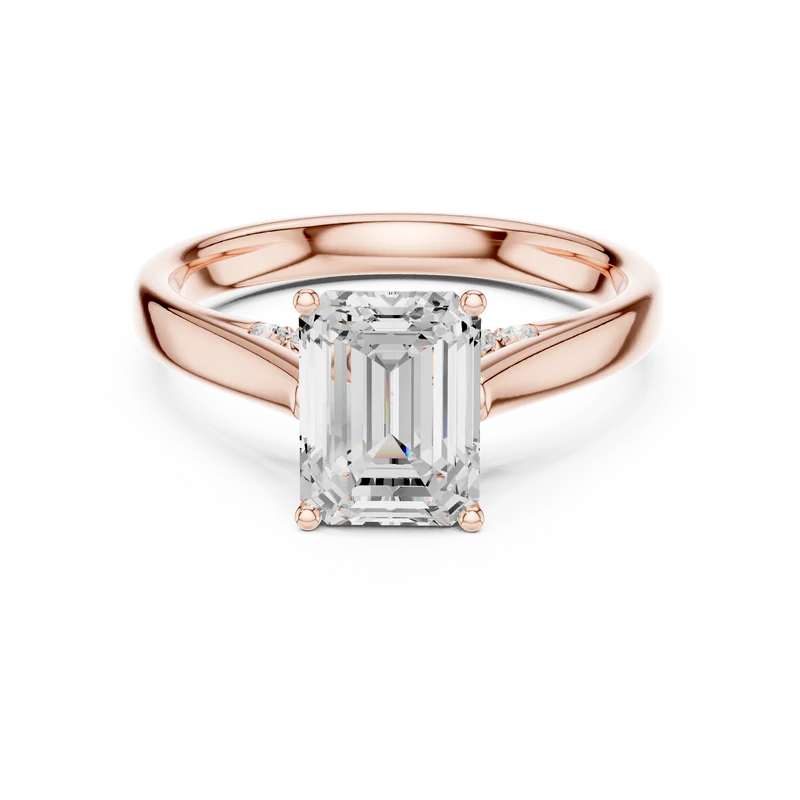 The Aurora Solitaire Side Diamond Engagement Ring