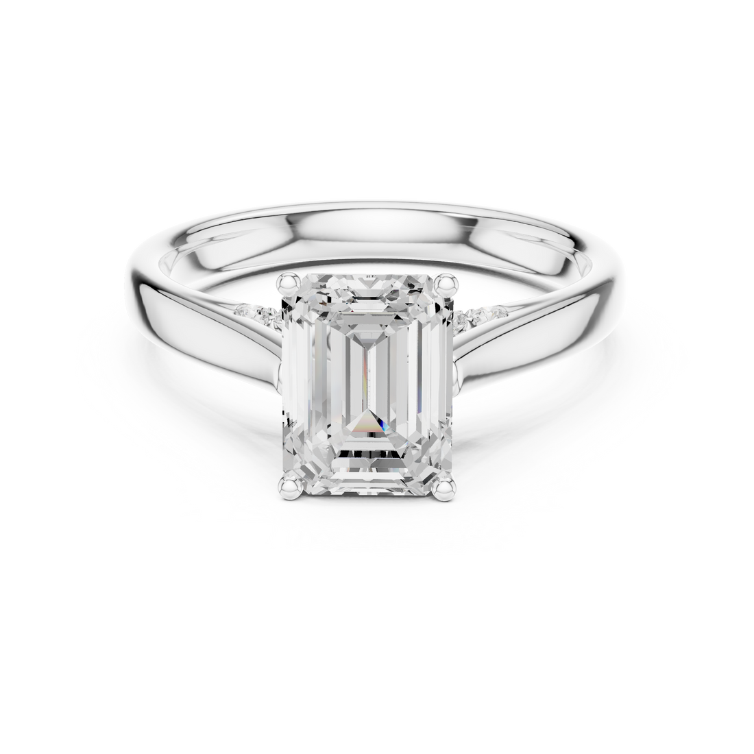 The Aurora Solitaire Side Diamond Engagement Ring - Seraphine Jewels