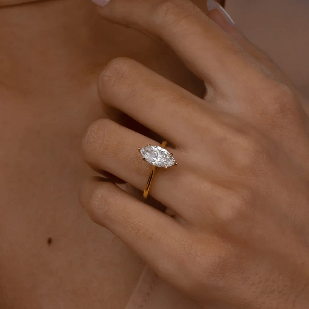 Marquise Cut Labgrown Engagement Ring