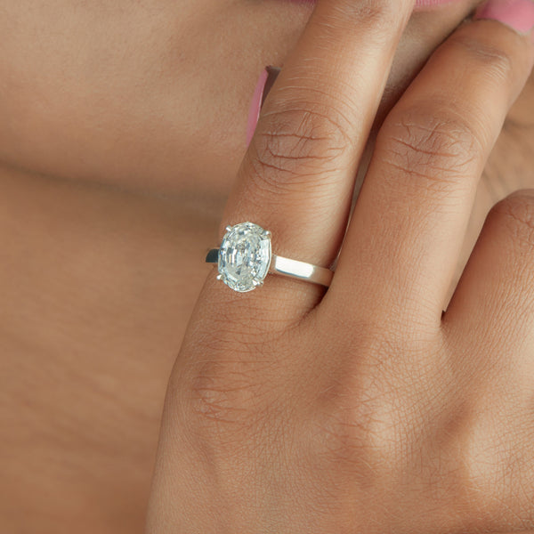 Step Cut Oval Labgrown Ring