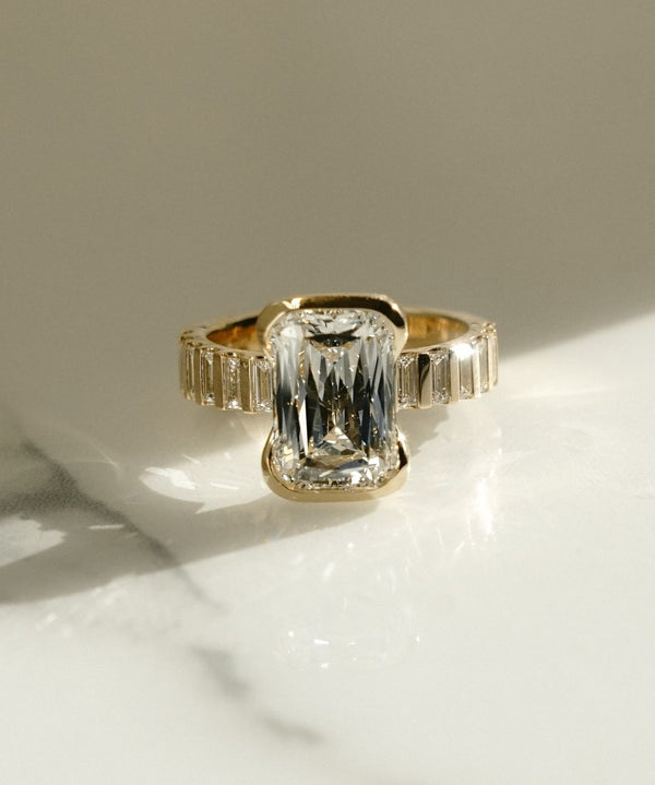 Scissor Cut Labgrown Engagement Ring