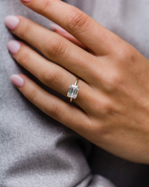 Emerald Cut Labgrown Engagement Ring