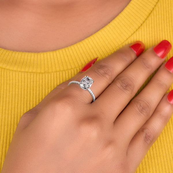 Cushion Cut Labgrown Engagement Ring