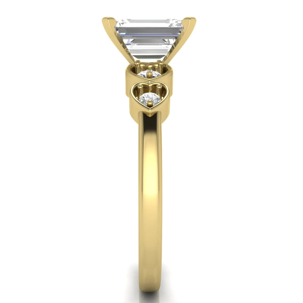 Classic Solitaire Ring with Vintage-Inspired Accent Details