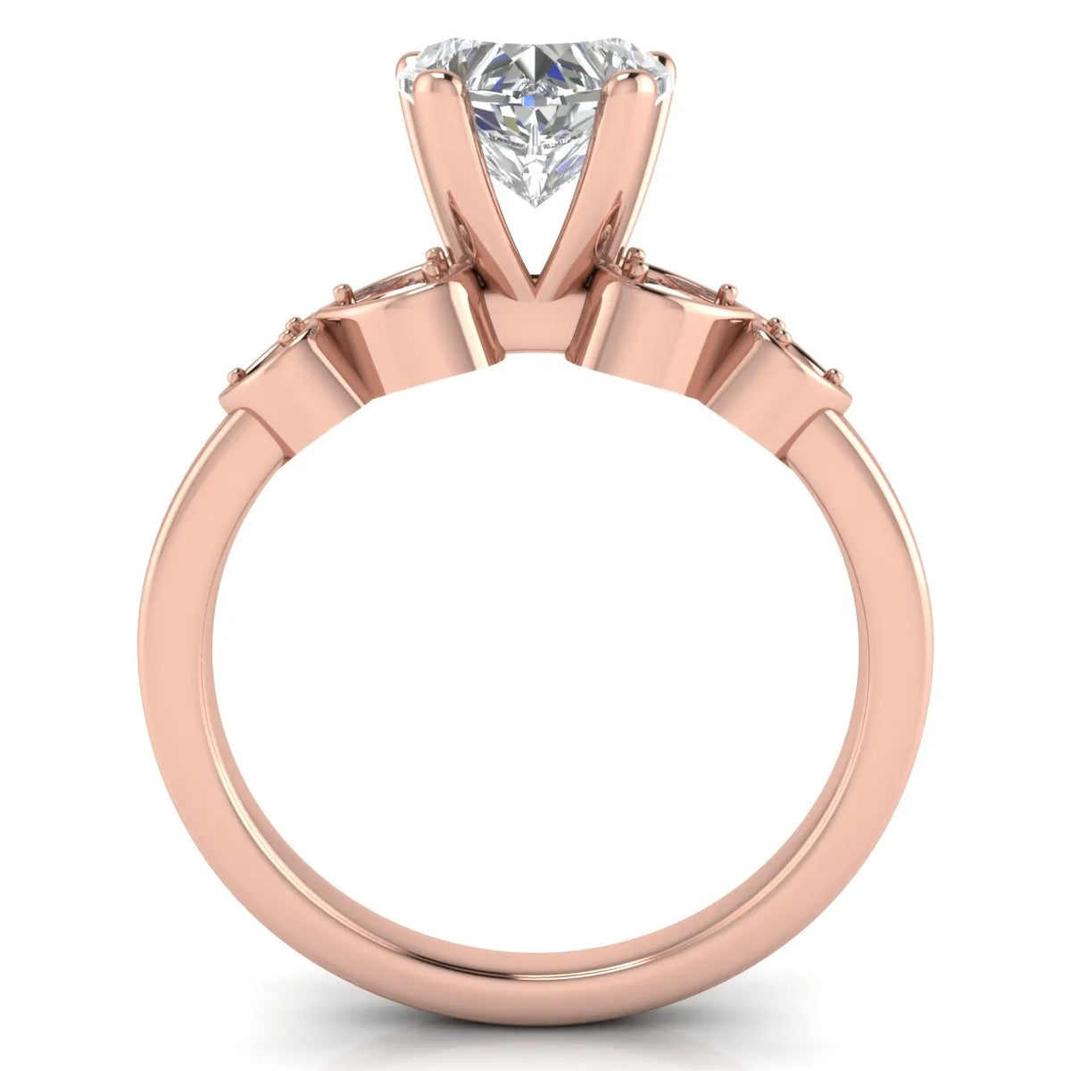 Classic Solitaire Ring with Vintage-Inspired Accent Details