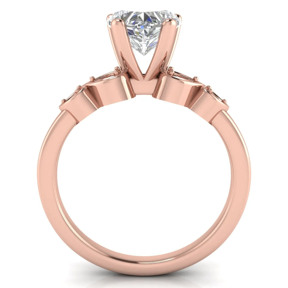 Classic Solitaire Ring with Vintage-Inspired Accent Details