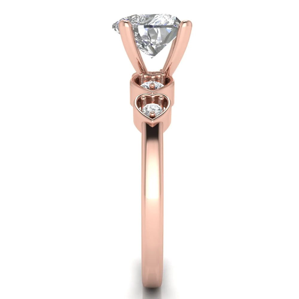 Classic Solitaire Ring with Vintage-Inspired Accent Details
