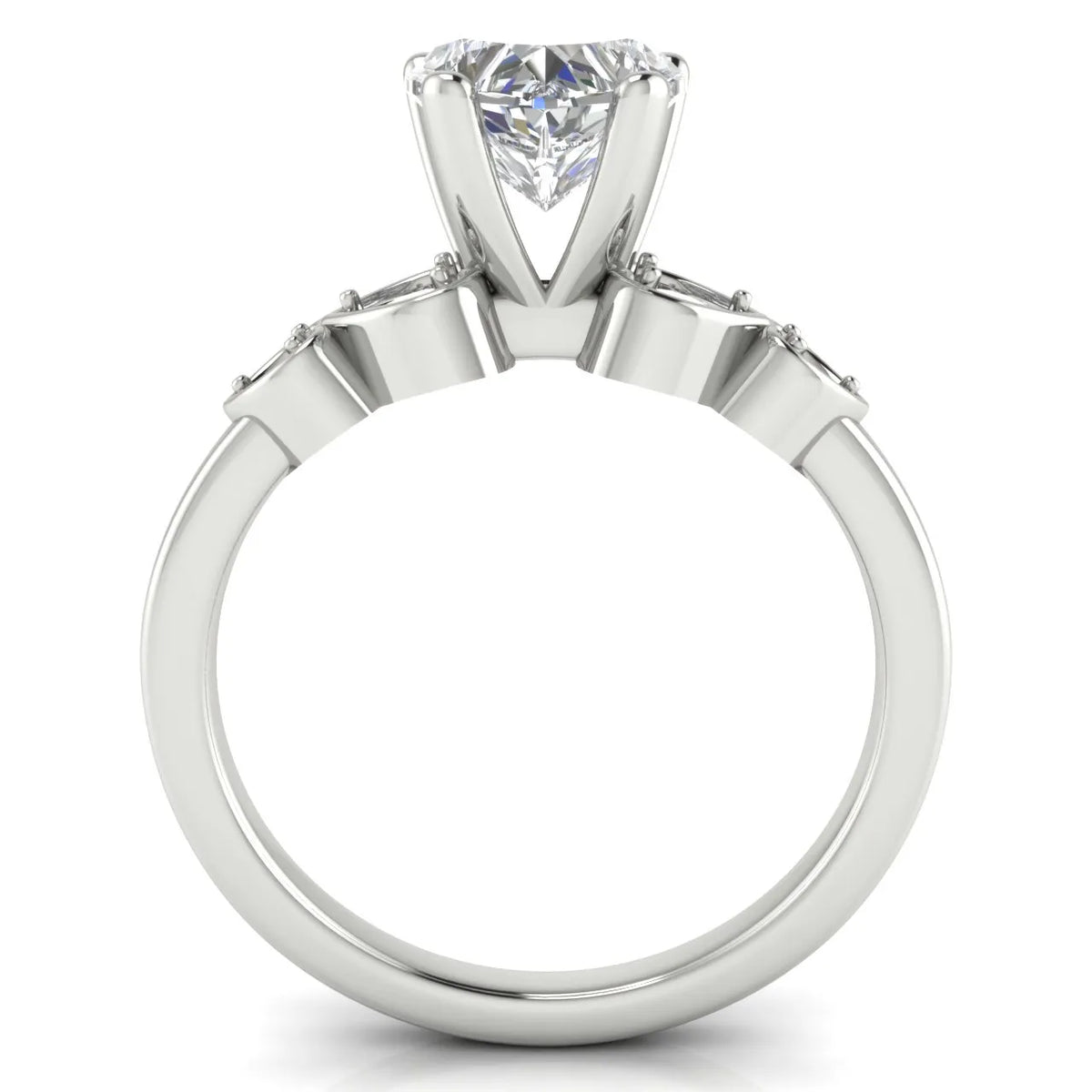 Classic Solitaire Ring with Vintage-Inspired Accent Details