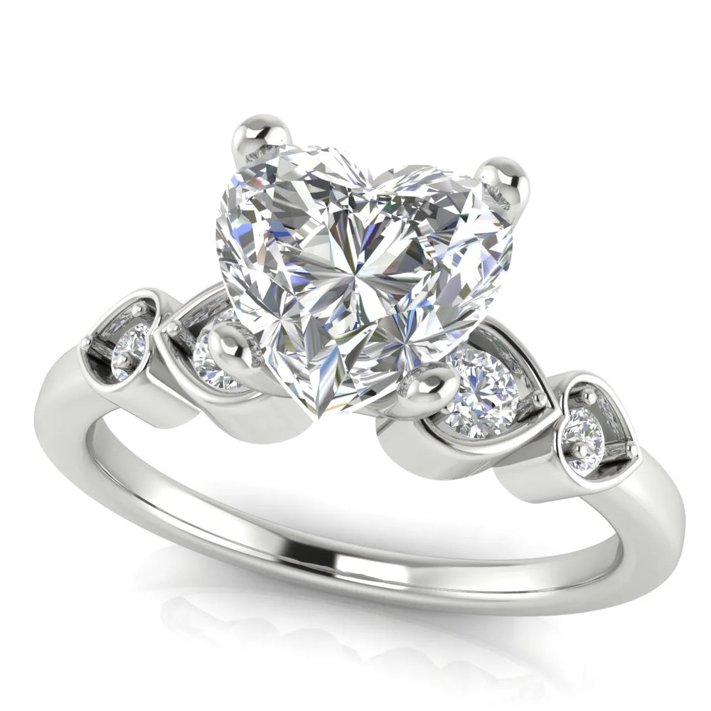 Classic Solitaire Ring with Vintage-Inspired Accent Details