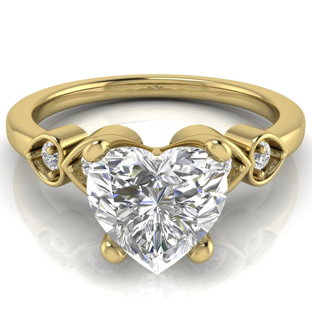 Classic Solitaire Ring with Vintage-Inspired Accent Details