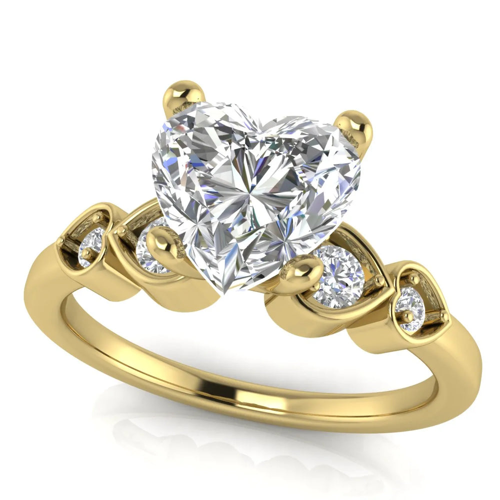 Classic Solitaire Ring with Vintage-Inspired Accent Details