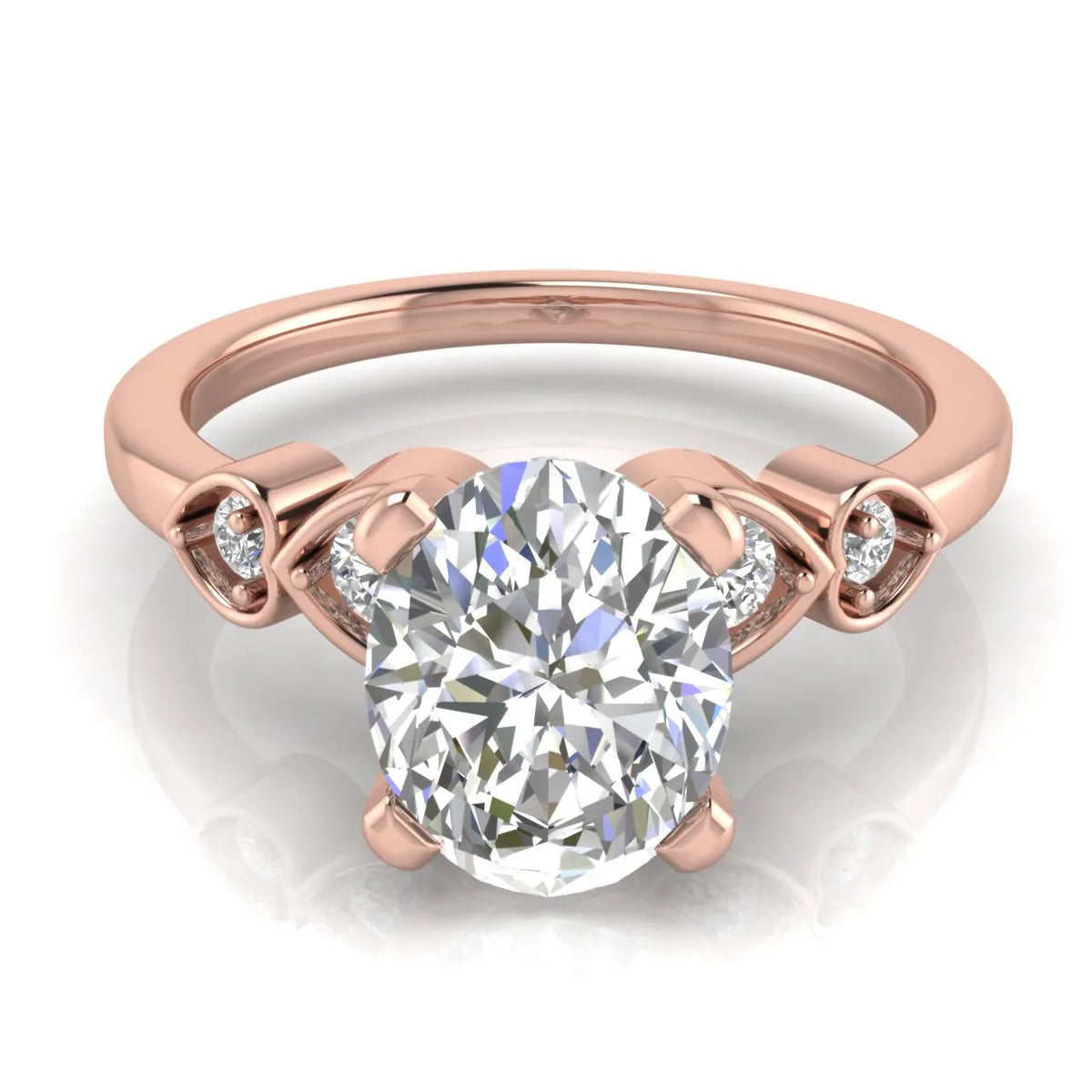 Classic Solitaire Ring with Vintage-Inspired Accent Details