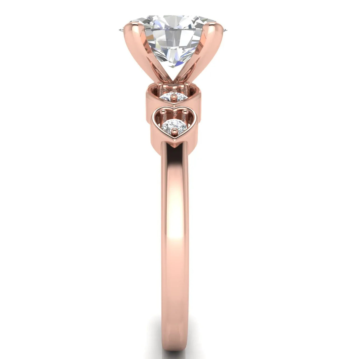 Classic Solitaire Ring with Vintage-Inspired Accent Details