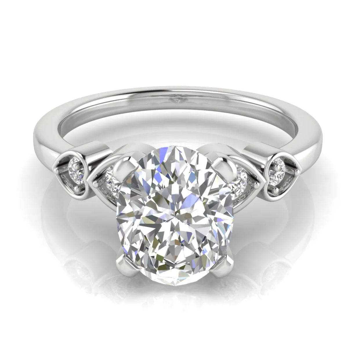 Classic Solitaire Ring with Vintage-Inspired Accent Details