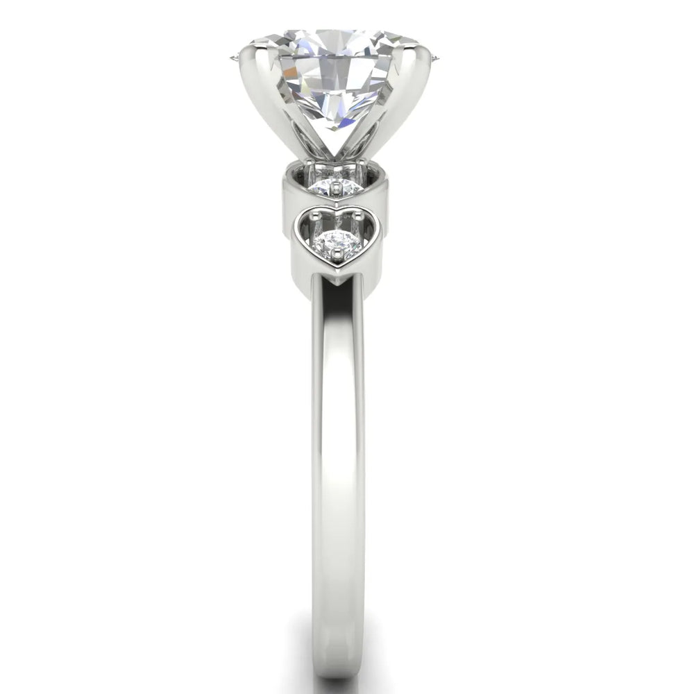 Classic Solitaire Ring with Vintage-Inspired Accent Details