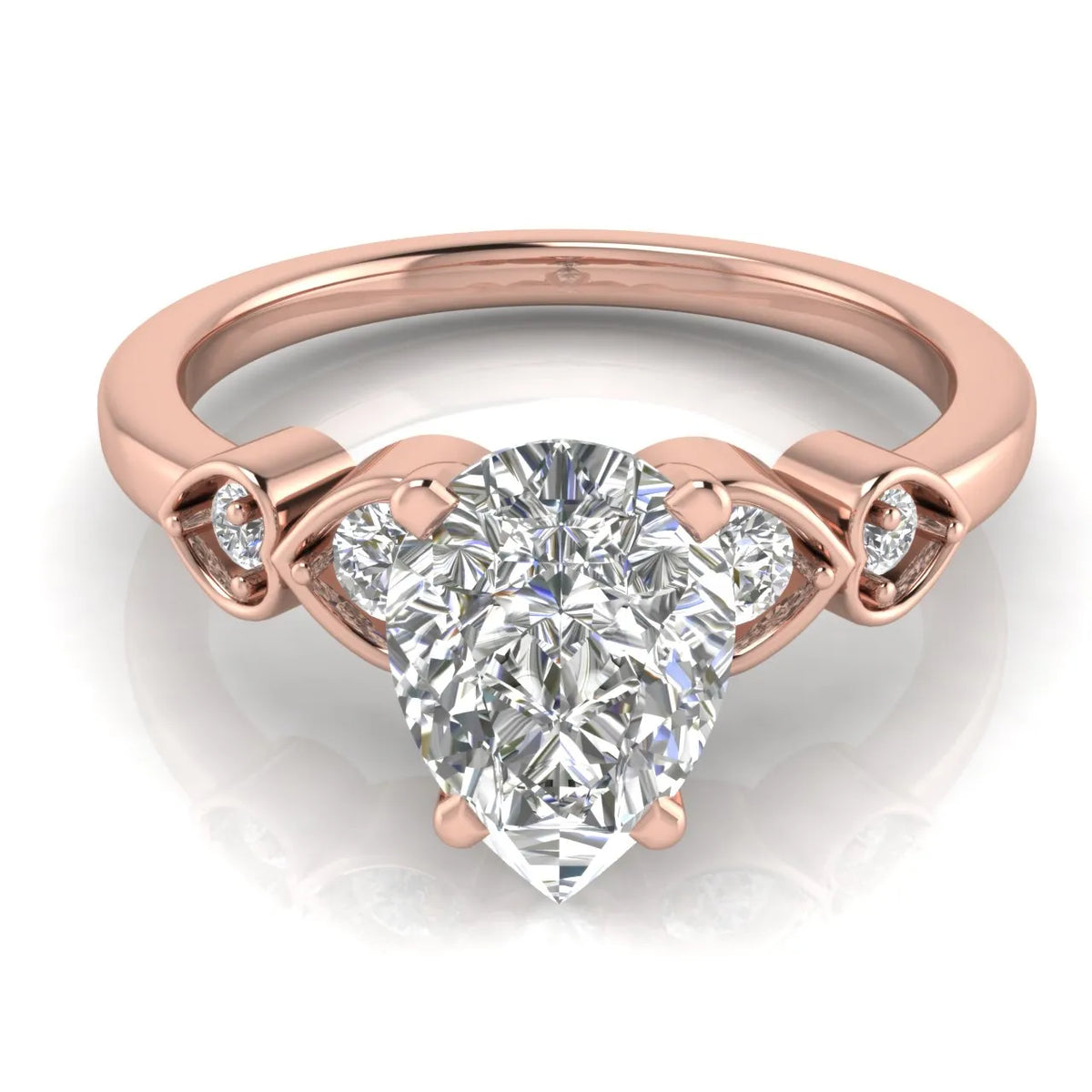 Classic Solitaire Ring with Vintage-Inspired Accent Details