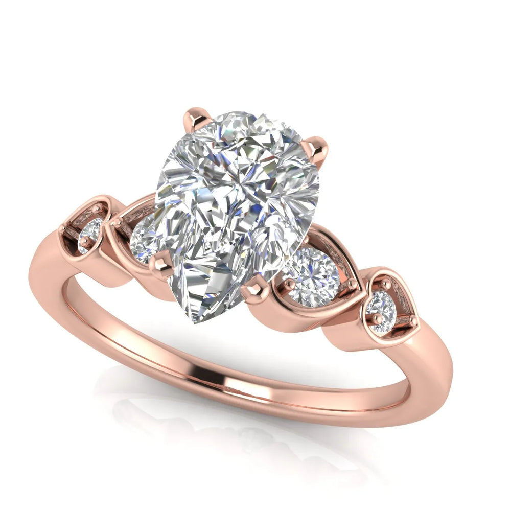 Classic Solitaire Ring with Vintage-Inspired Accent Details