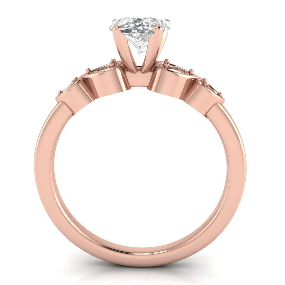 Classic Solitaire Ring with Vintage-Inspired Accent Details
