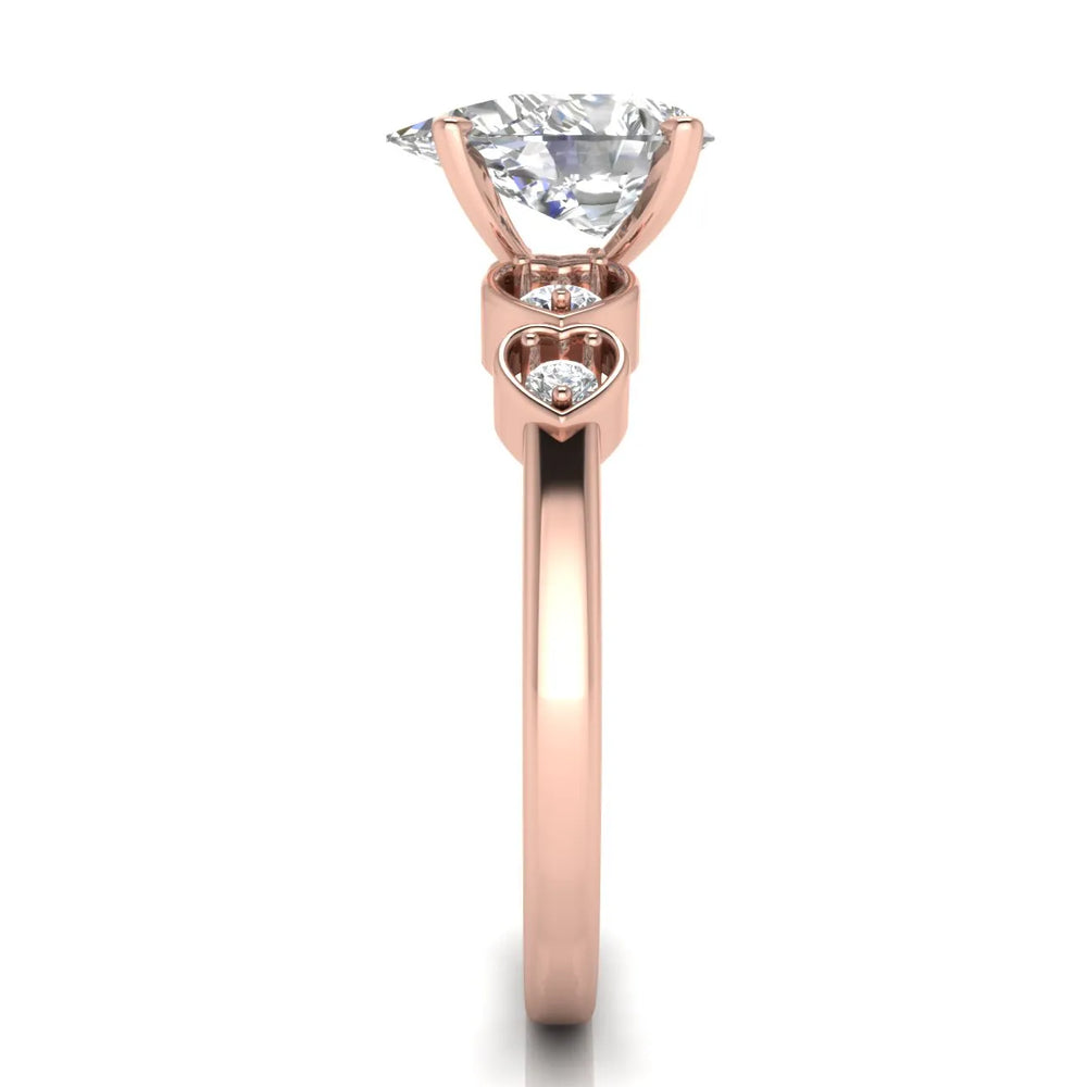Classic Solitaire Ring with Vintage-Inspired Accent Details