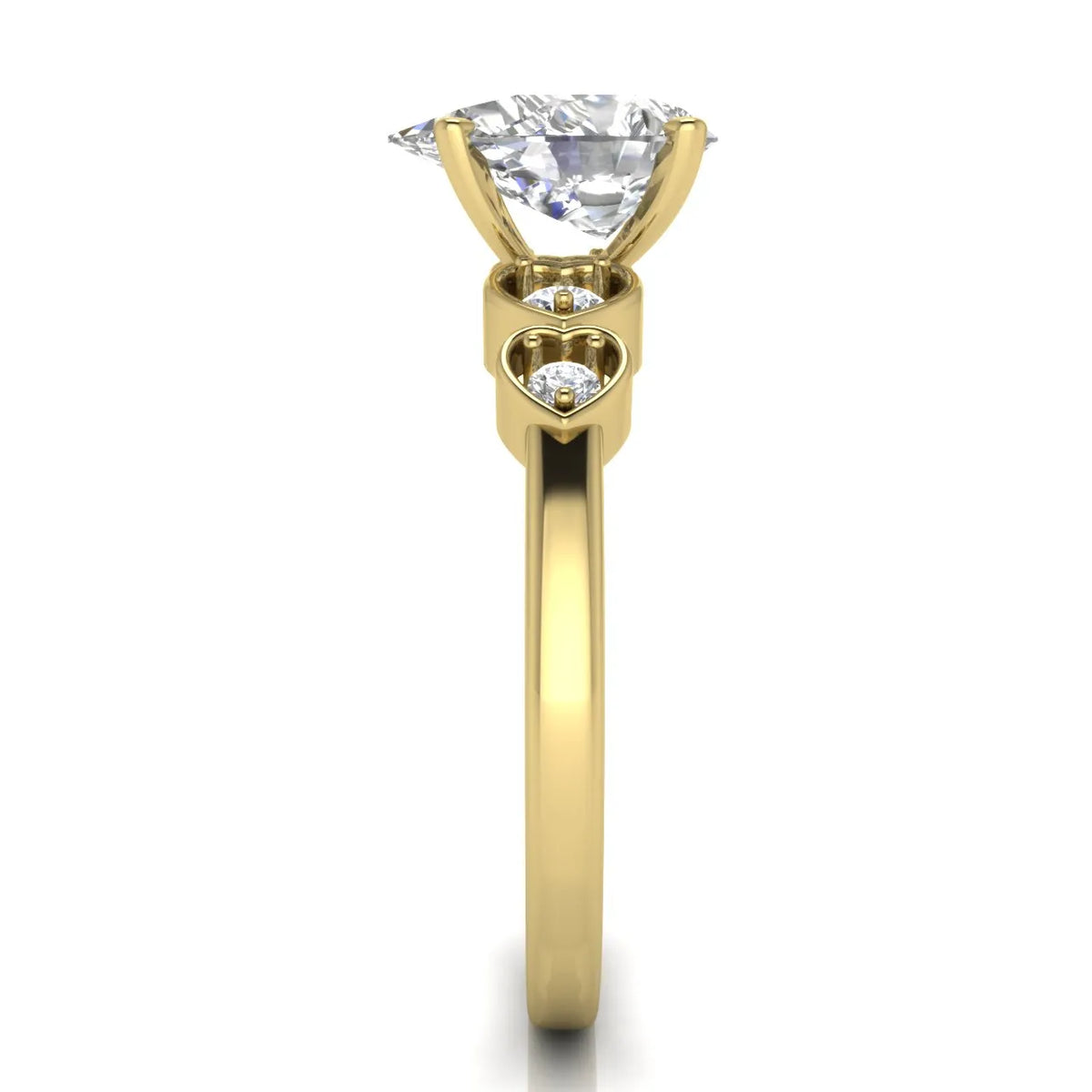 Classic Solitaire Ring with Vintage-Inspired Accent Details