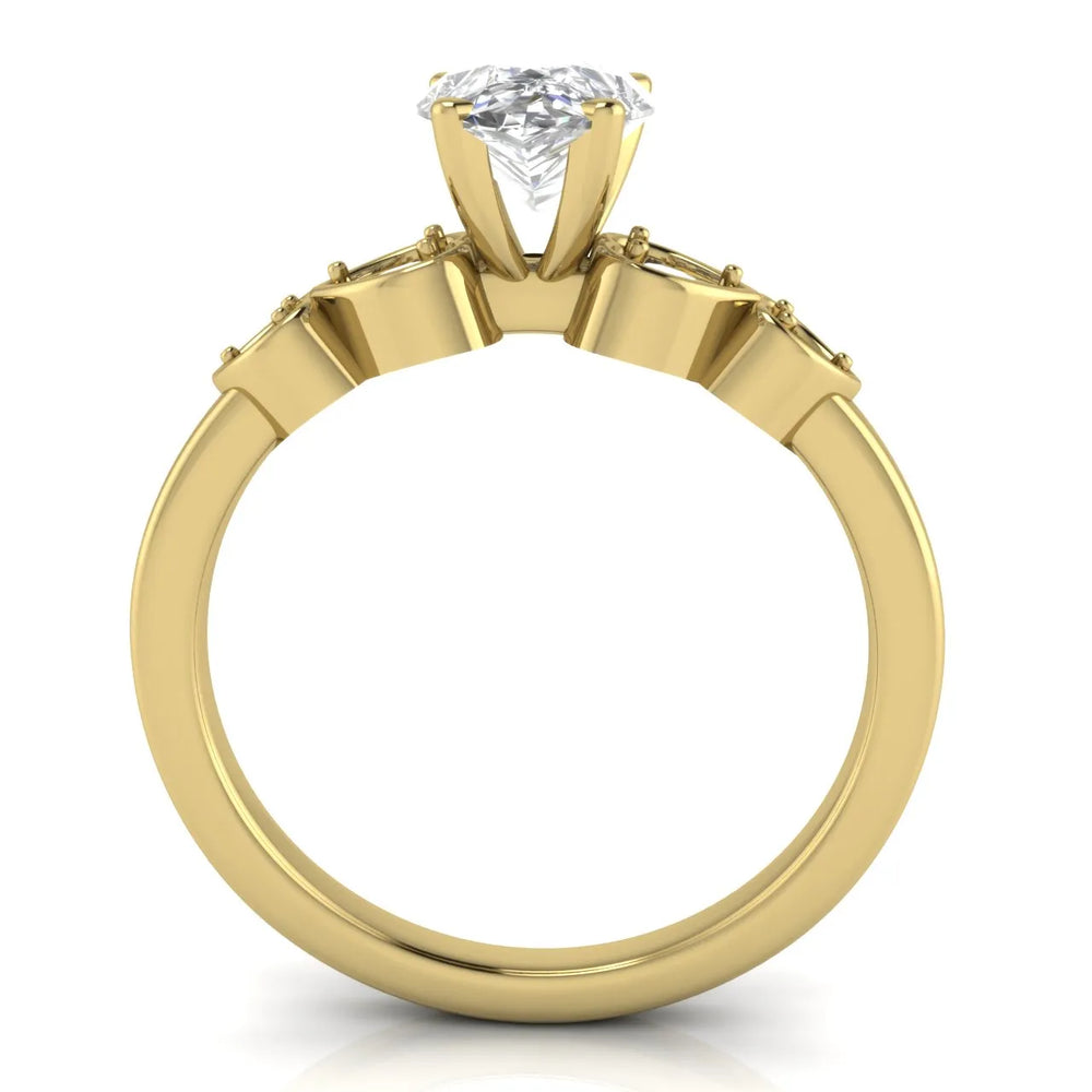 Classic Solitaire Ring with Vintage-Inspired Accent Details