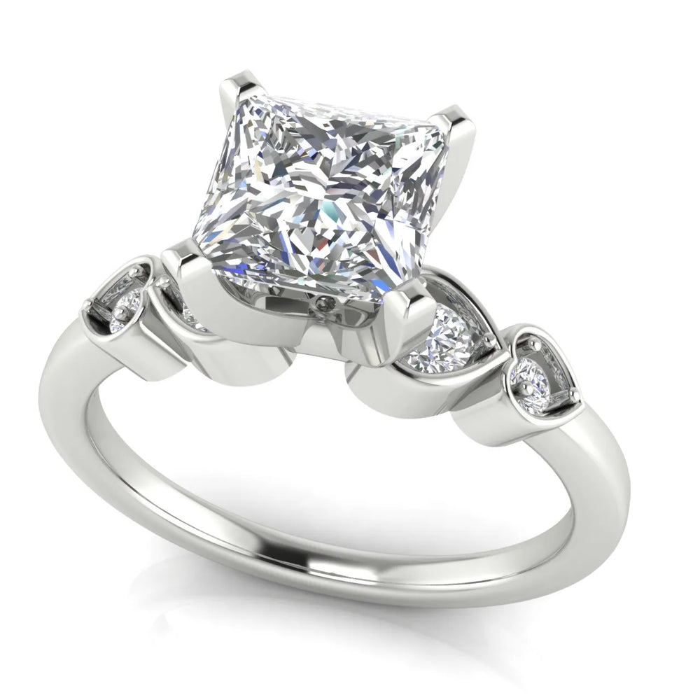 Classic Solitaire Ring with Vintage-Inspired Accent Details