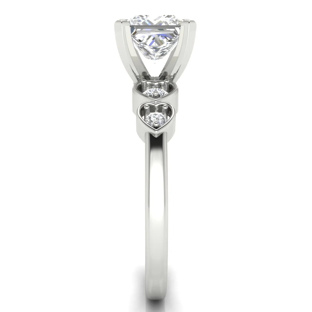 Classic Solitaire Ring with Vintage-Inspired Accent Details