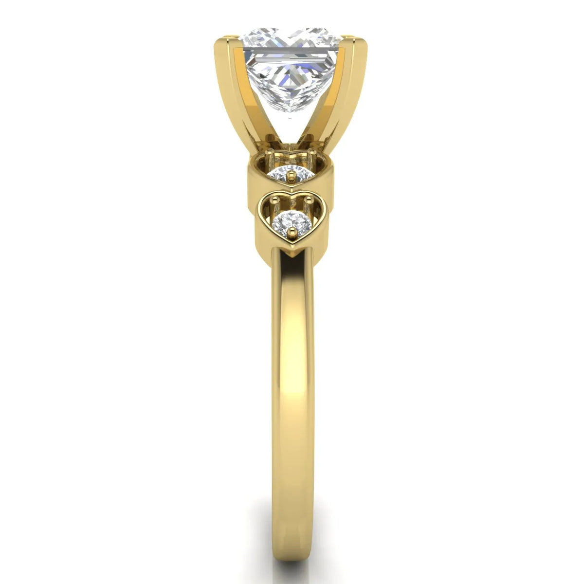 Classic Solitaire Ring with Vintage-Inspired Accent Details