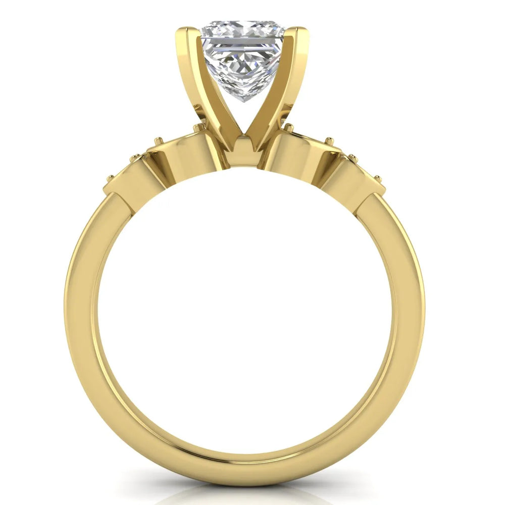Classic Solitaire Ring with Vintage-Inspired Accent Details