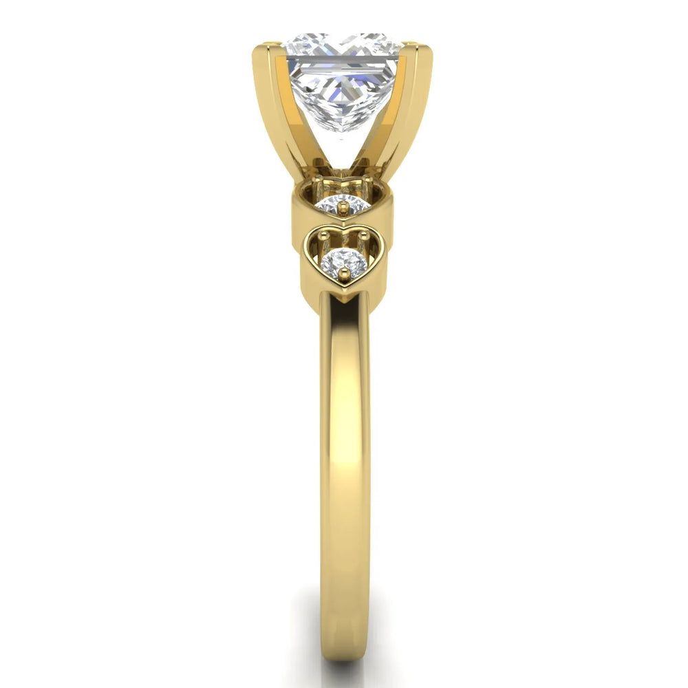 Classic Solitaire Ring with Vintage-Inspired Accent Details