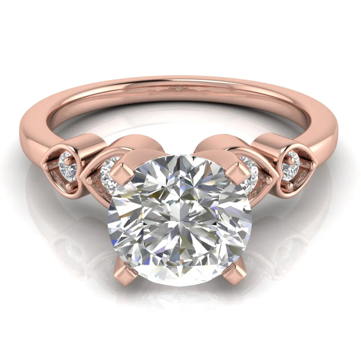 Classic Solitaire Ring with Vintage-Inspired Accent Details