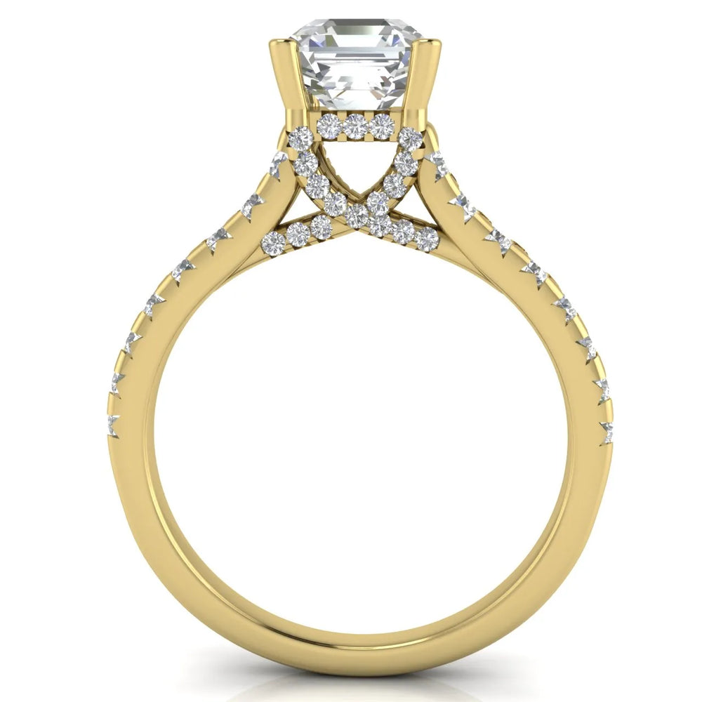 Classic Pavé Accent Solitaire Ring