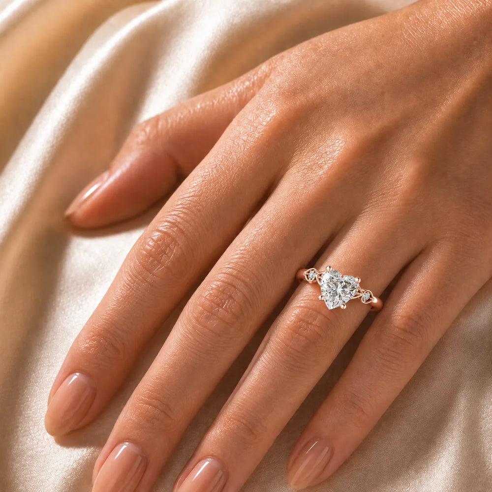 Classic Solitaire Ring with Vintage-Inspired Accent Details