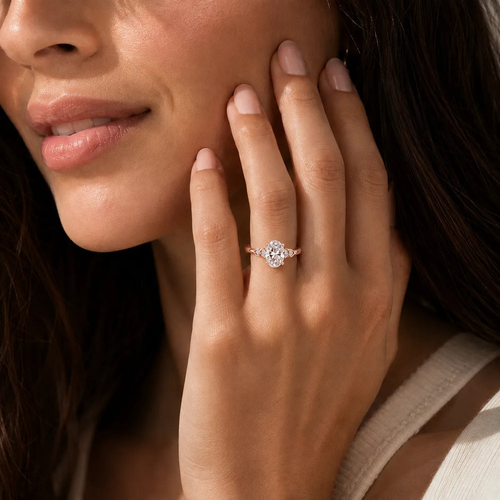 Classic Solitaire Ring with Vintage-Inspired Accent Details
