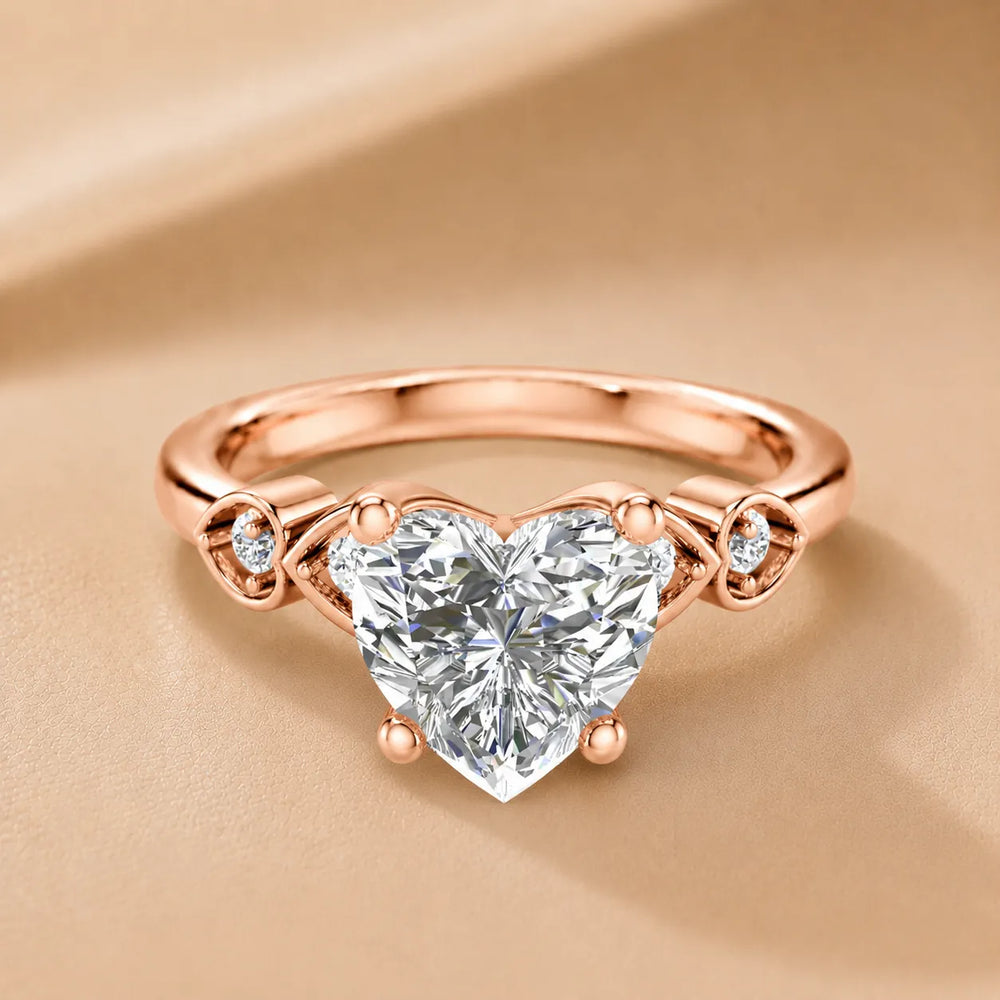 Classic Solitaire Ring with Vintage-Inspired Accent Details