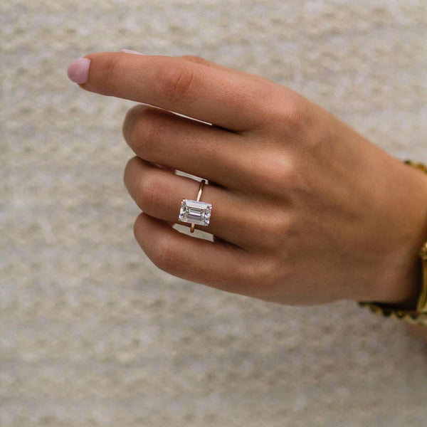 Emerald Cut Labgrown Engagement Ring