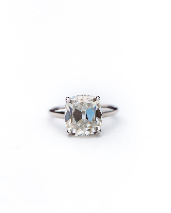 Old Mine Cushion Cut Labgrown Ring